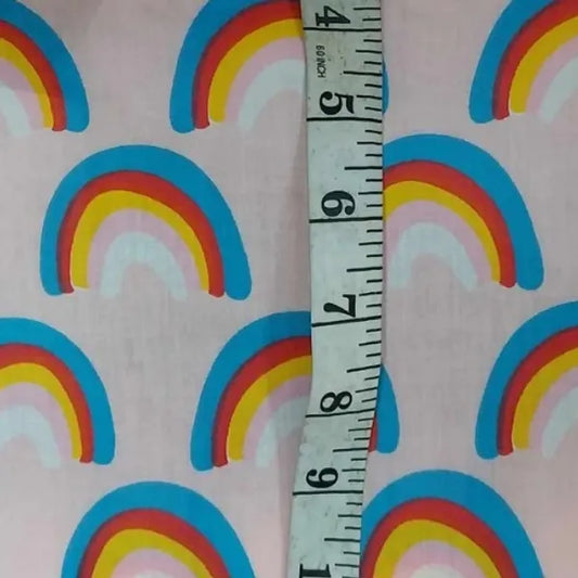 Rainbows pink background