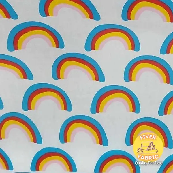 Rainbows on white background