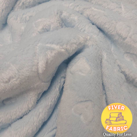 Cuddle fleece hearts Blue