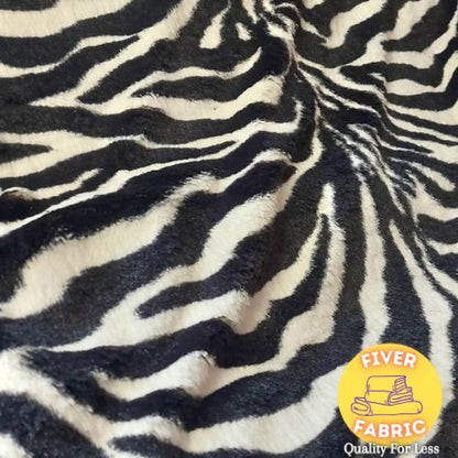 Zebra  Print micro fur - Super Soft