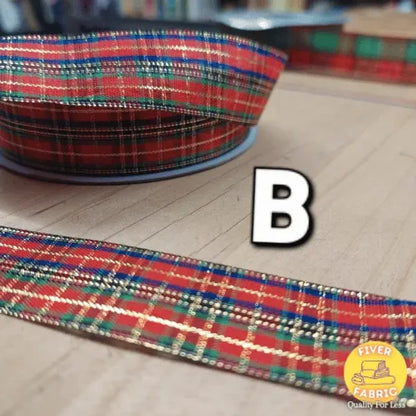 1 inch wide tartan ribbons