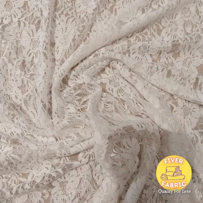 White stretch lace