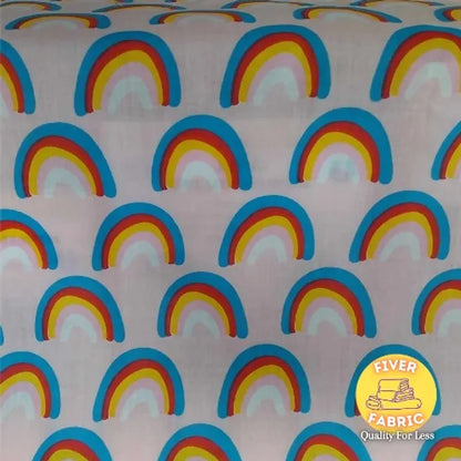 Rainbows pink background