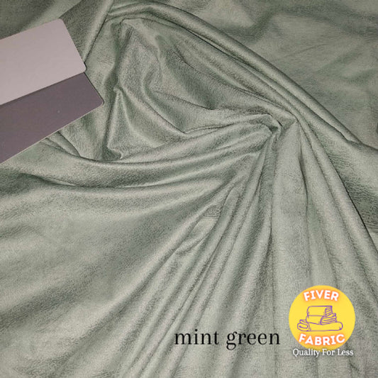 mint green foil suede jersey