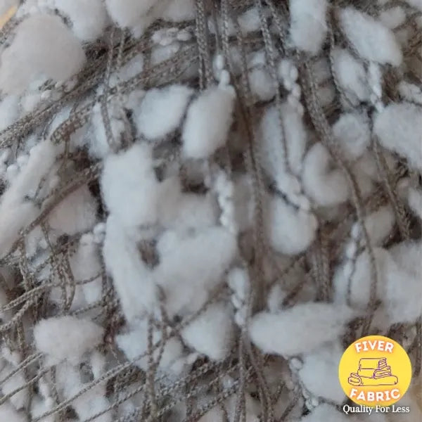 Stone and white wool