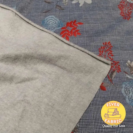 Floral check fleeceback sweatshirt