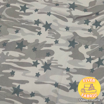 Grey stars polyester dress crepe