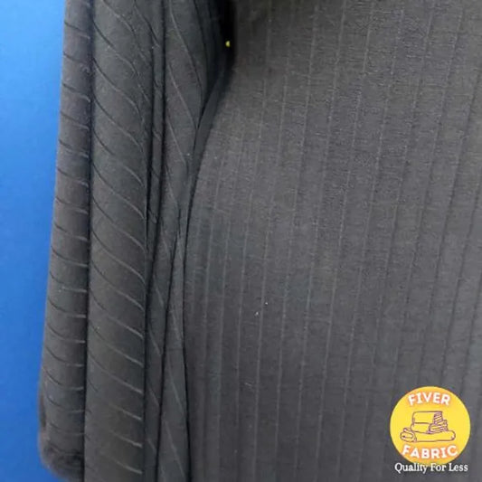 Light ribbed black  jersey