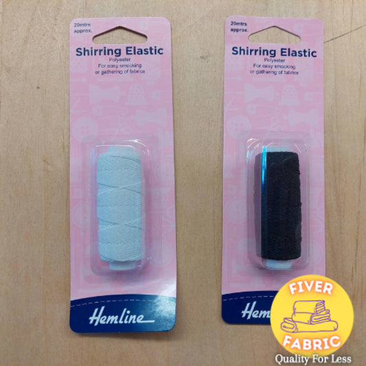 Shirring Elastic - Hemline White or black