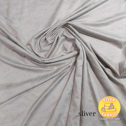 sliver foil suede jersey