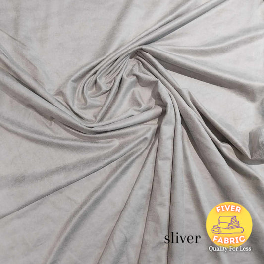 sliver foil suede jersey
