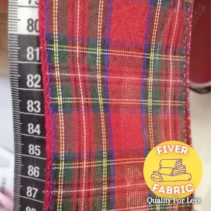 Red tartan ribbon