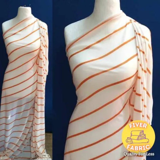 Orange and white striped jersey