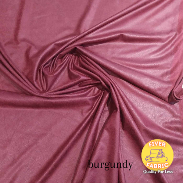 burgundy foil suede jersey