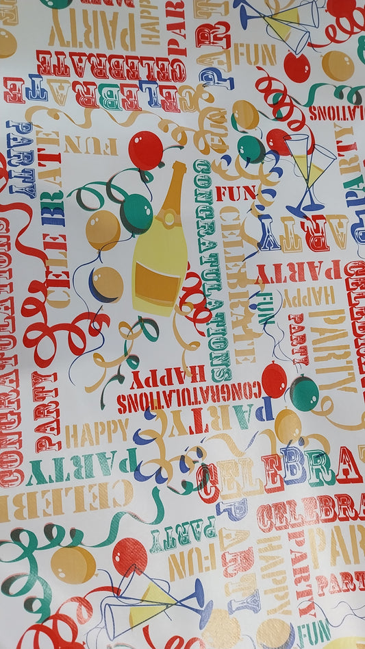 Number 56 pvc white party 3m