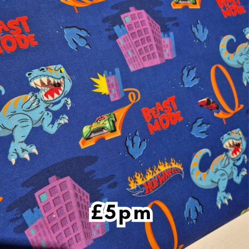 100% cotton Hot Wheels Blue