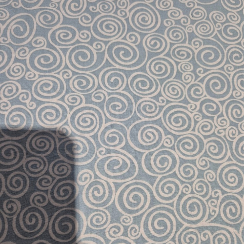 100% cotton blue swirls