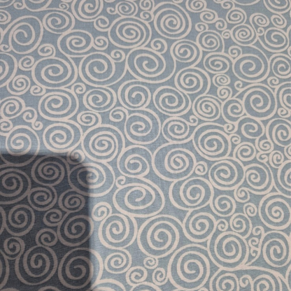 100% cotton blue swirls