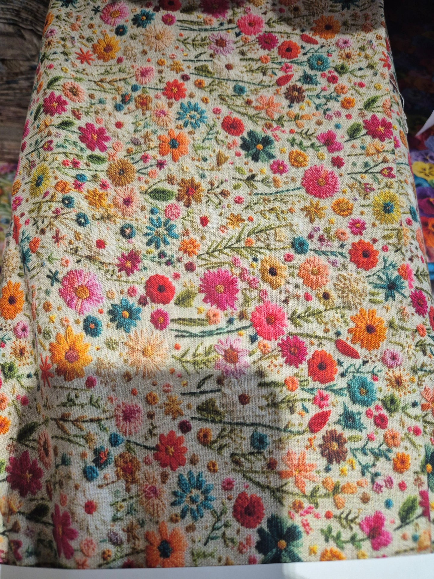 100% cotton 3D Meadow