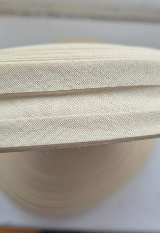 100% cotton bias binding Ivory Cream