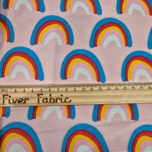 Rainbows pink background