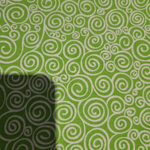 100% cotton green swirls