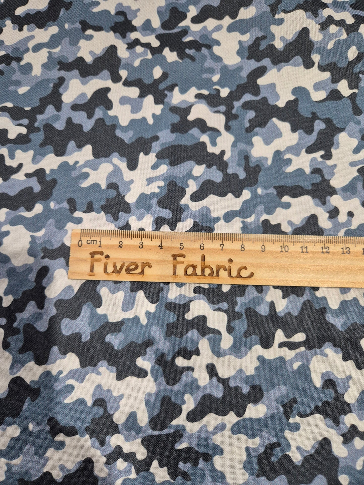 100% cotton camo blue