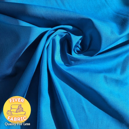 Bright blue polycotton