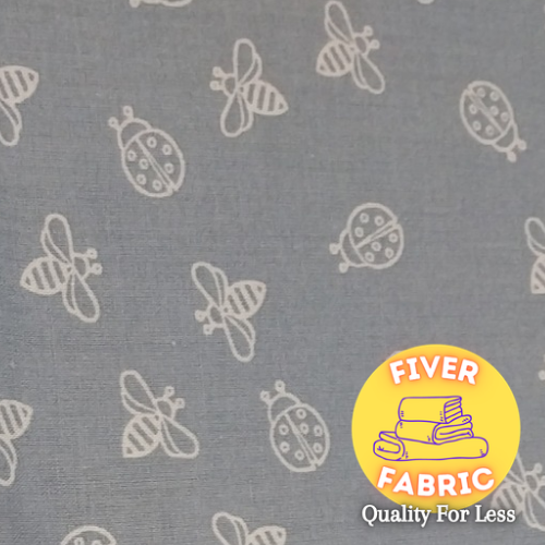 Bees and ladybug cotton