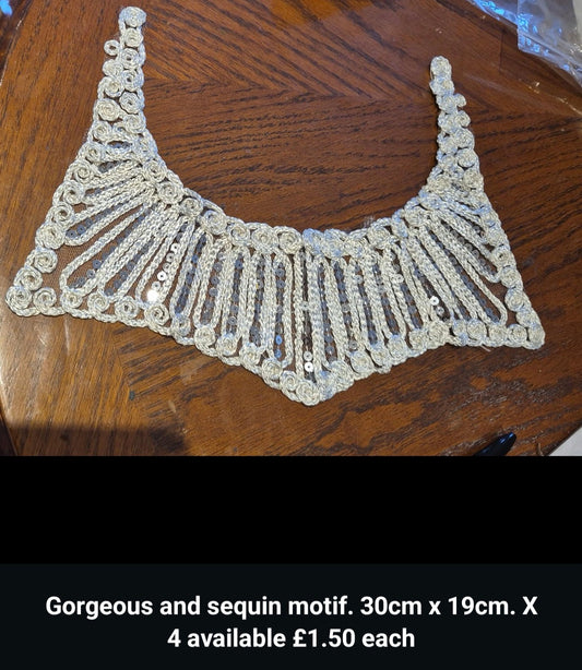 Lace and sequin motif