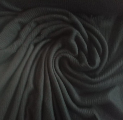 Super soft ribbed jersey black