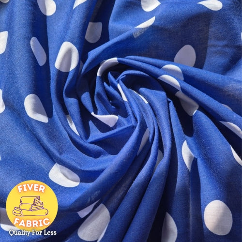 Blue spot polycotton