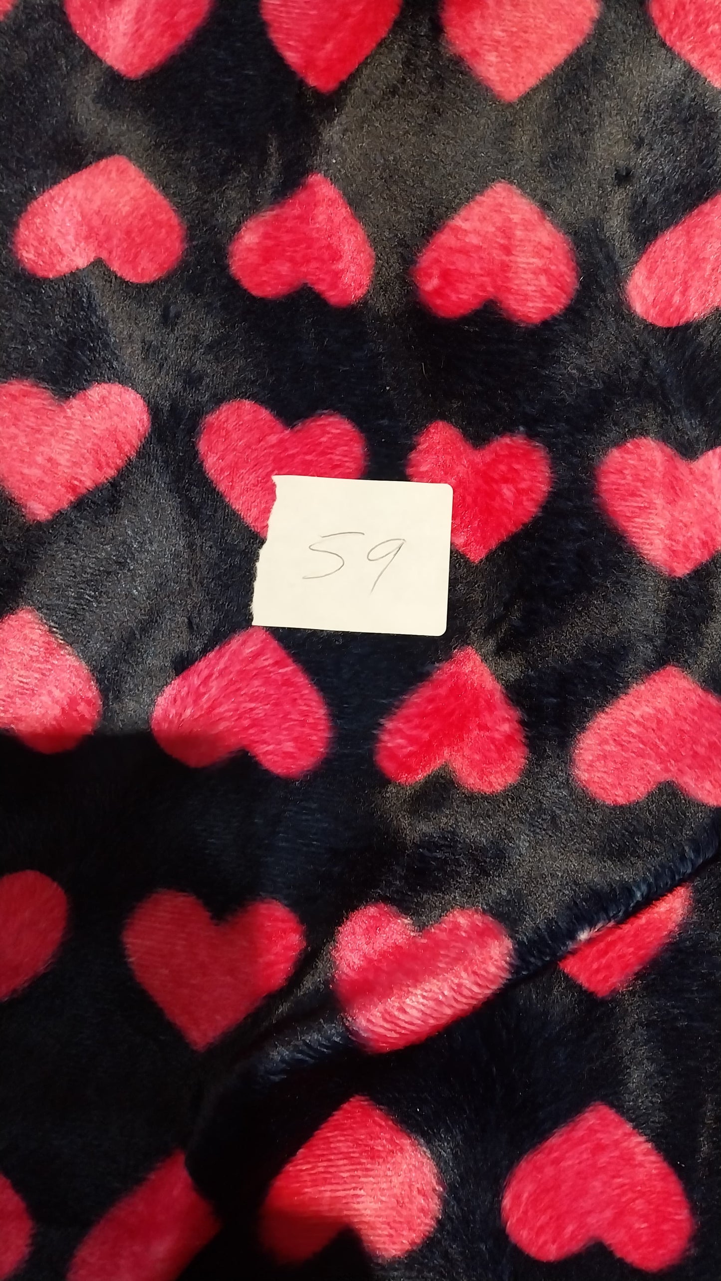 Number 59 navy with pink hearts 3m