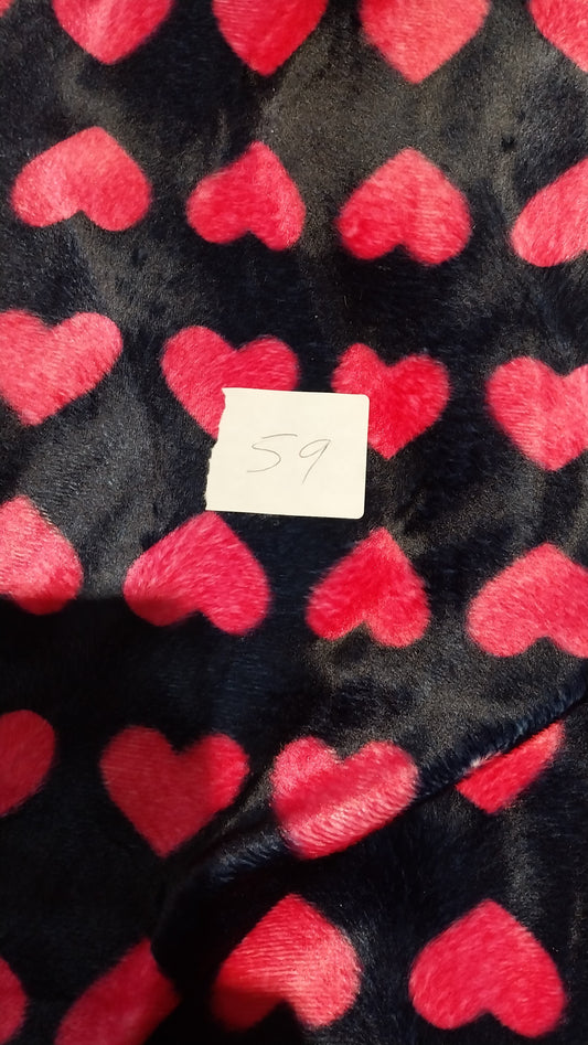Number 59 navy with pink hearts 3m