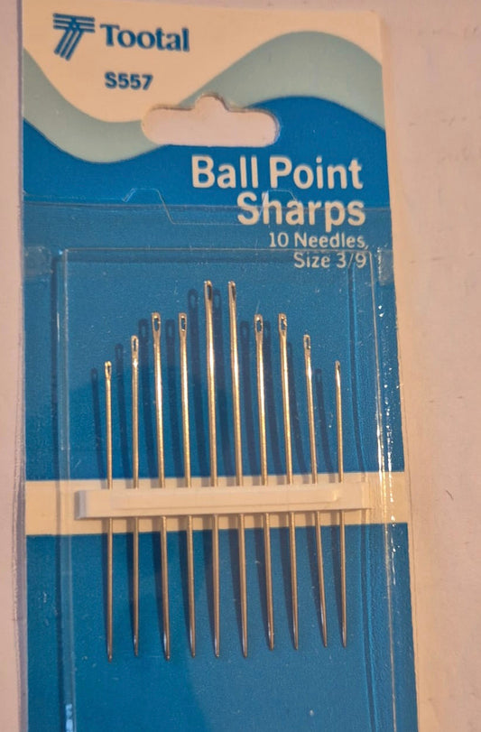 Ball point hand sewing needles