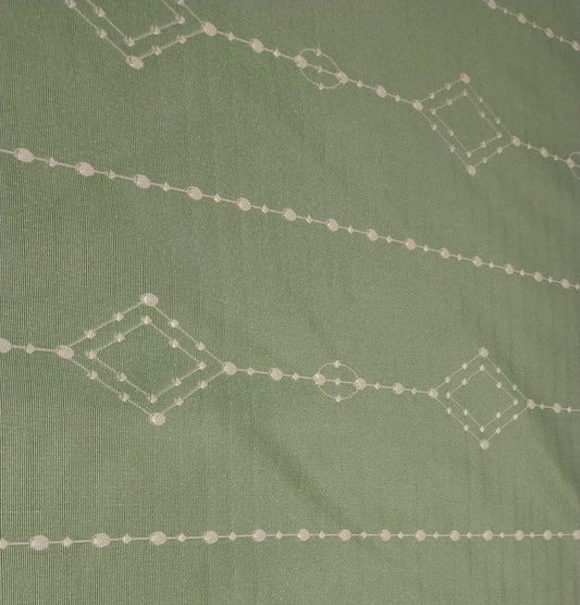 Reversible green curtain fabric