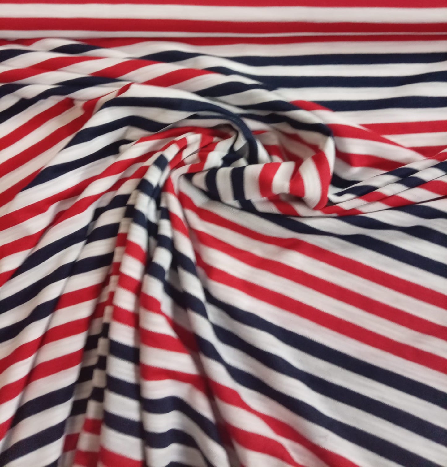 Blue red white poly jersey