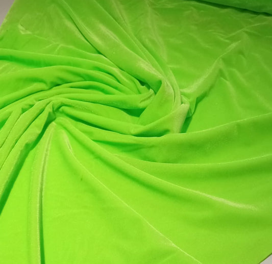 Bright green velour
