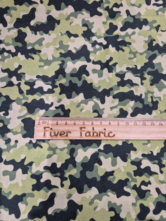 100% cotton camo green