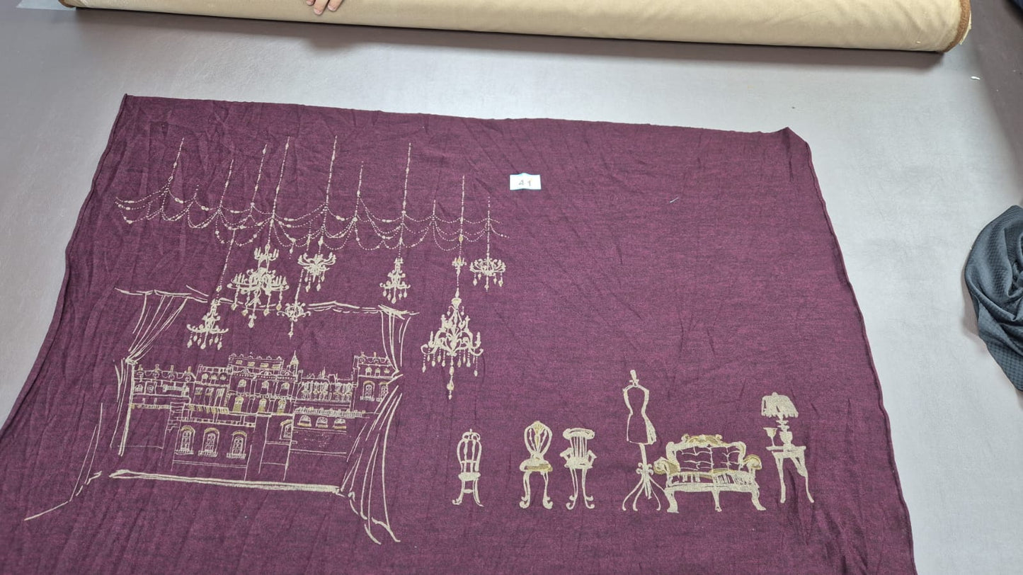 Number 41 knitted panel x 1