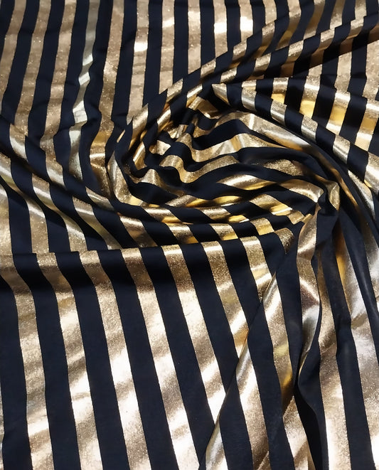 Black and gold lycra mesh