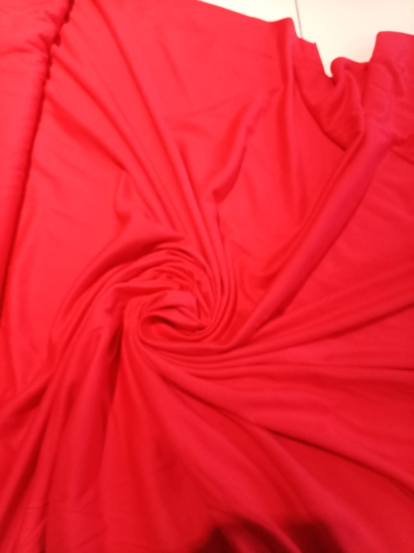 Red cotton mix jersey