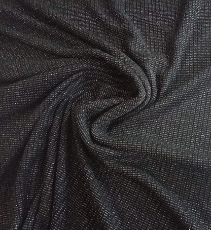 Black with silver metallic thread