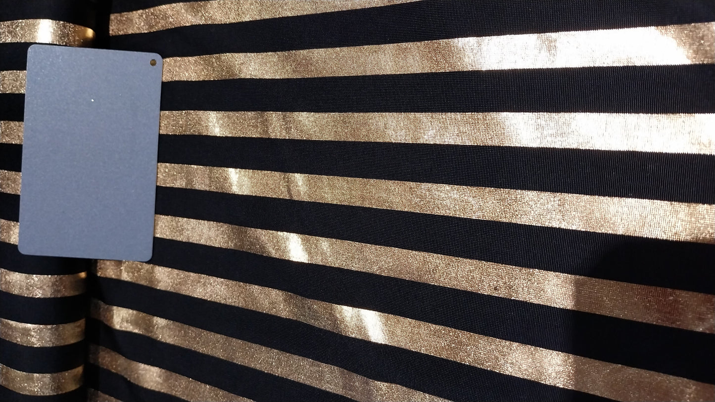 Black and gold lycra mesh