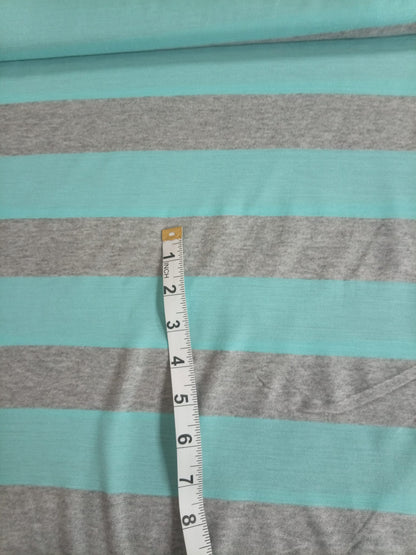 Blue and grey striped jersey