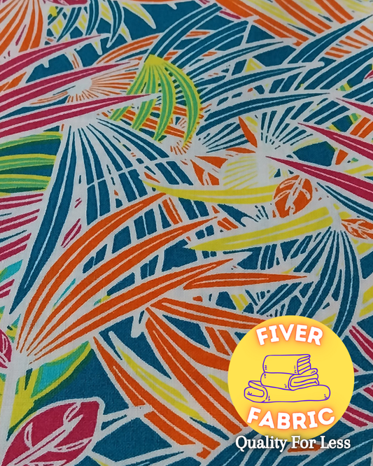 Tropical leaves cotton