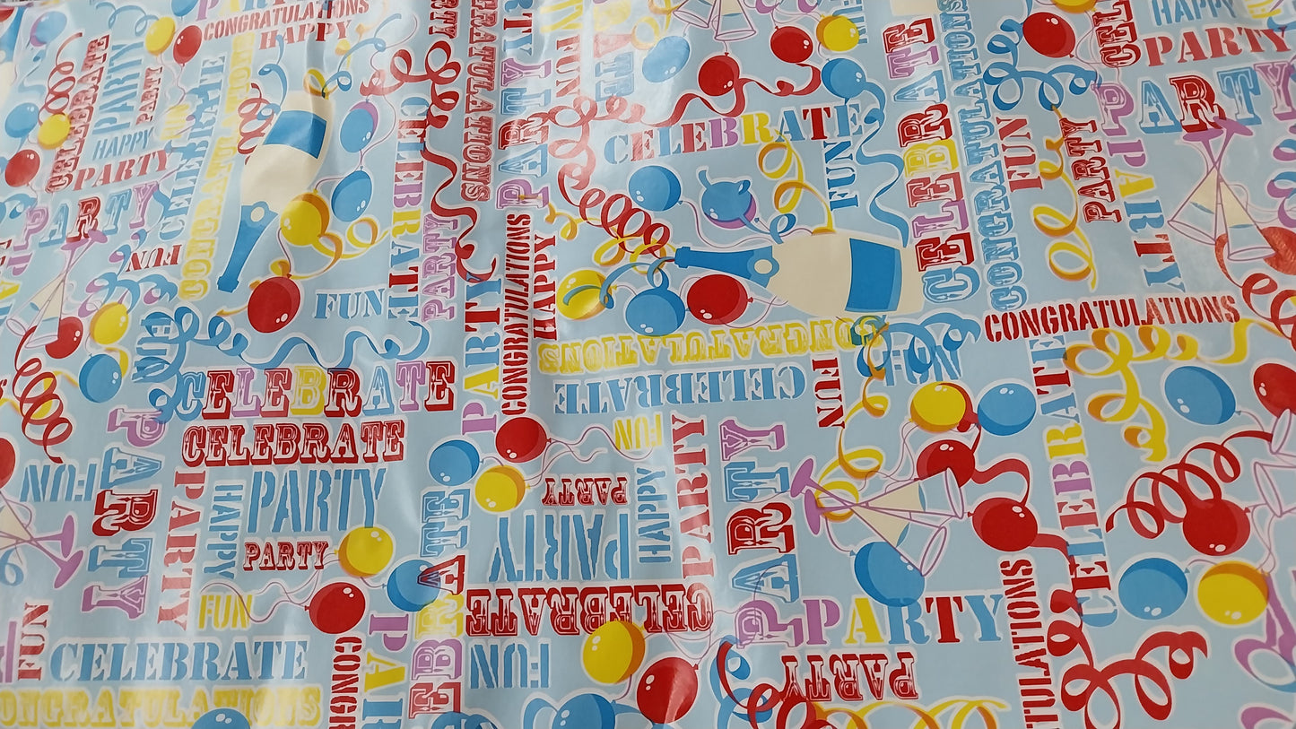 Number 57 pvc party blue 3m