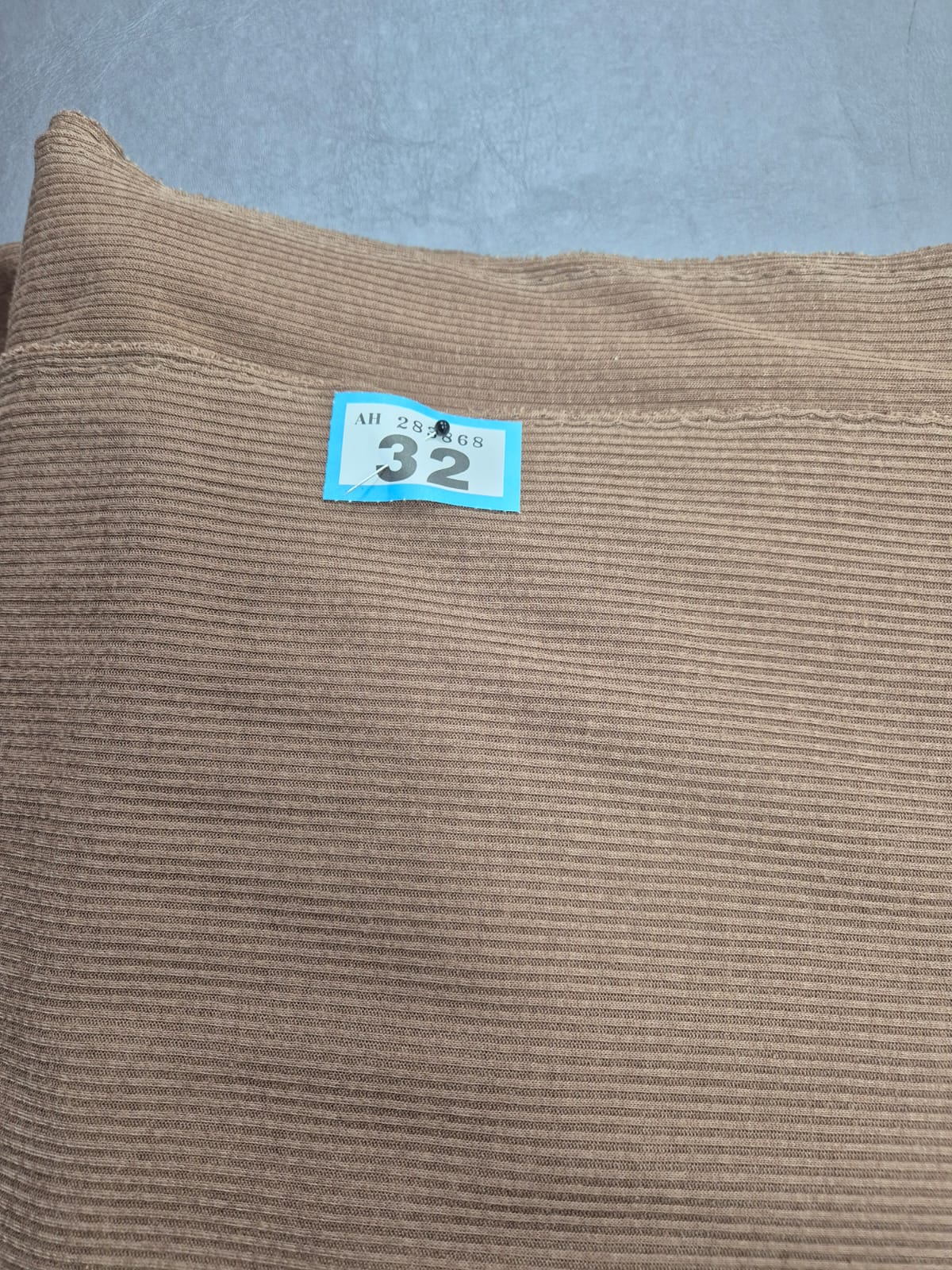 Number 32 chocolate brown ribbed jersey 3m