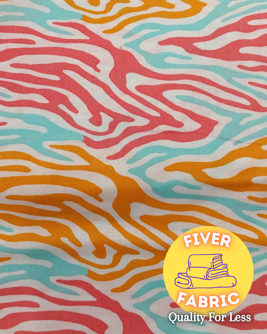 Colourful swirls cotton