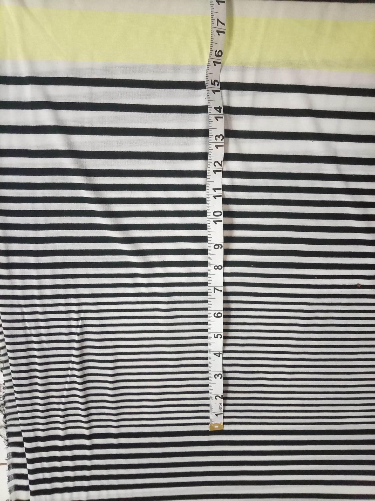 Black white and yellow stripe jersey